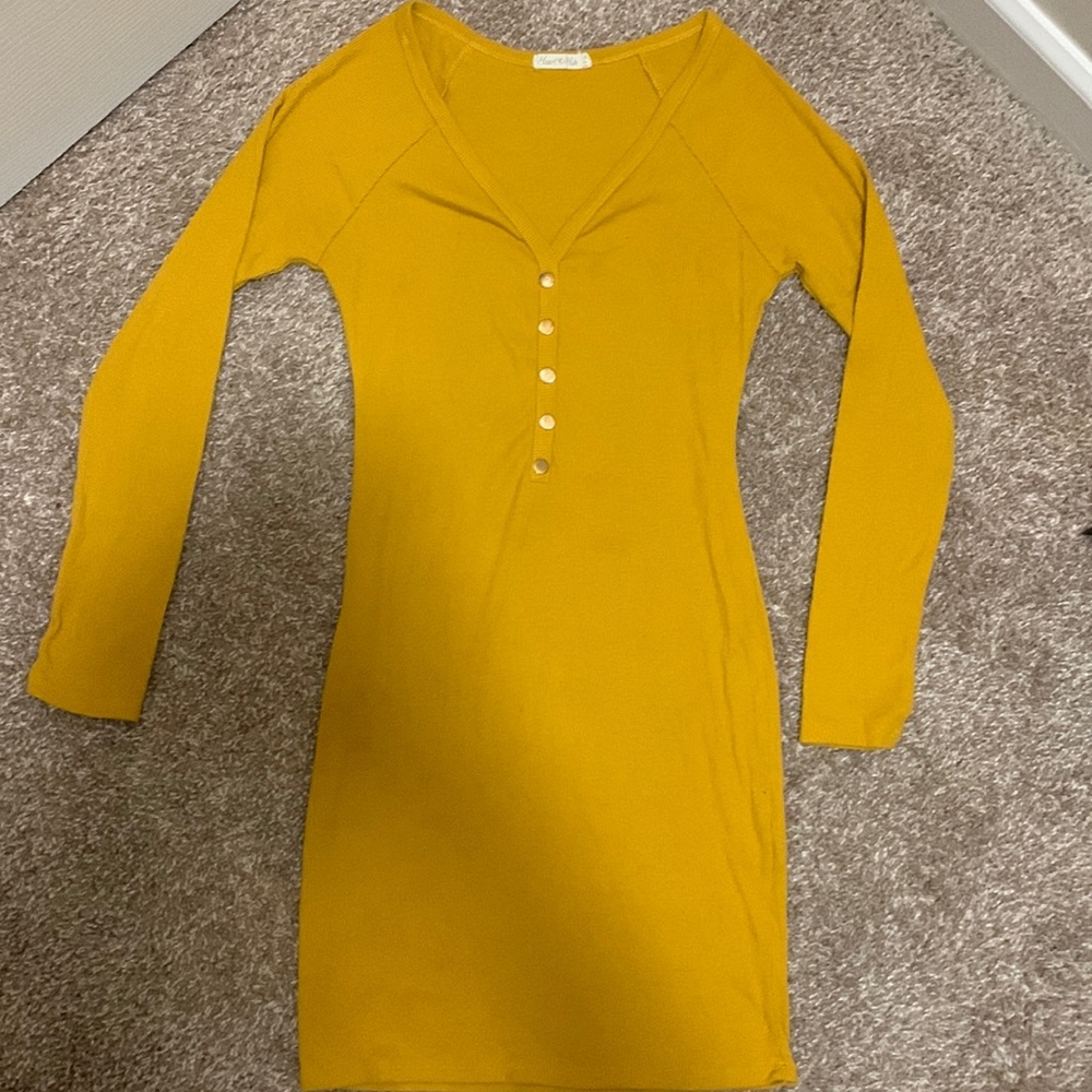 Heart and Hips midi long-sleeve dress🍊